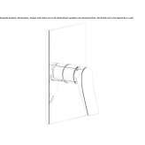 Brass shower faucet with plate Nauen