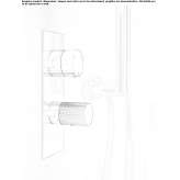 2-hole flush-mounted brass shower faucet with plate Jarales