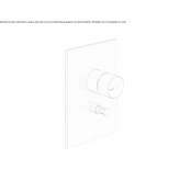 Shower faucet with diverter and plate Pliska