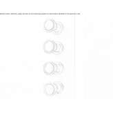 4-hole thermostatic shower faucet Usicayos
