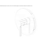 Concealed single-lever shower mixer with plate Byram