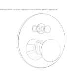 Chrome-plated brass shower faucet with diverter Apold