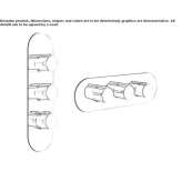 3-hole metal shower faucet with plate Borger