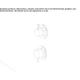 2-hole stainless steel shower faucet with diverter Coux