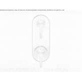 Contemporary 2 Hole Stainless Steel Shower Faucet with Diverter and Plate Hoshcha