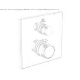 Concealed thermostatic shower mixer with plate Choloma