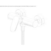 Outdoor single lever brass shower faucet Carupano