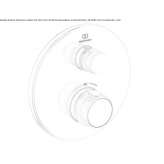 Concealed thermostatic shower mixer with plate Choloma