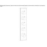 5-hole metal shower faucet with plate Lubian