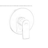 Concealed shower faucet with one handle Leut