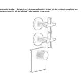 3-hole, metal, thermostatic shower faucet Ballarat