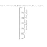 5-hole thermostatic metal shower faucet with plate Ballarat