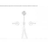 Set of 2 progressive wall-mounted faucets for bathtub/shower Golubac