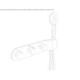 Concealed thermostatic shower faucet with a hand shower Kastella