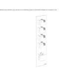 Concealed thermostatic shower mixer with plate Kandira