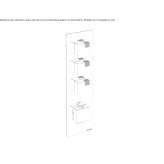 Concealed thermostatic shower mixer with plate Kandira