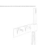 Concealed thermostatic shower faucet with a hand shower Kandira