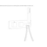 Concealed thermostatic shower faucet with a hand shower Gorodnya