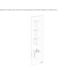 Concealed thermostatic shower mixer with plate Ormeau