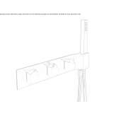 Concealed thermostatic shower faucet with a hand shower Ormeau