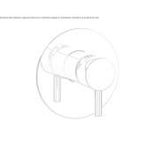 Single-lever shower mixer with plate Breo