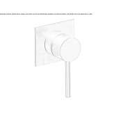 Concealed single lever shower mixer made of stainless steel Bals