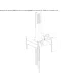 Single-lever shower faucet with diverter Yalova