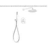 Shower tap with hand shower and overhead shower Calcio