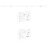 2-hole concealed stainless steel shower faucet Bals