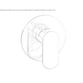Concealed shower faucet with one handle Ruviano