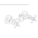 External shower faucet with individual rosettes Livo