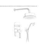Steel concealed shower set with a shower head Bobowo