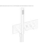 Stainless steel single-lever shower set with a hand shower Manville