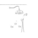 Concealed steel shower set with a hand shower Borsa