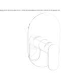 Concealed shower faucet with one handle Ruviano