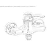 External single-lever shower faucet Prayon