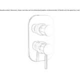 Concealed steel shower faucet with single handle and diverter Kimmeria