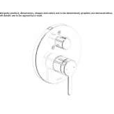 Concealed single-lever shower faucet with diverter Thiene