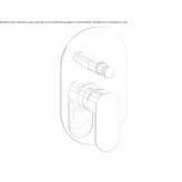 Concealed shower faucet with a switch Ruviano