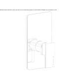 Single-lever shower mixer with plate Kanepi