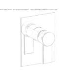 Concealed shower faucet with one handle Etriche