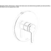 Concealed shower faucet with one handle Thiene