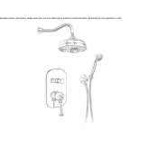 Concealed steel shower set with a hand shower Zalha
