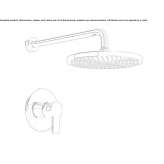 Single-lever shower faucet with a shower head Calcio