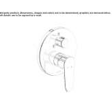 Concealed shower faucet with a switch Jalisco