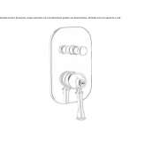 Concealed steel shower faucet with switch Zalha