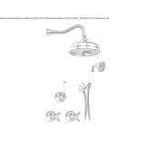 5-hole steel built-in shower set with hand shower Chiman