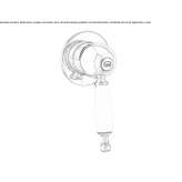 Concealed, steel shower faucet with one handle Altania