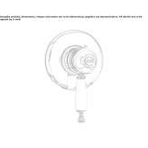 Concealed, steel shower faucet with one handle Altania
