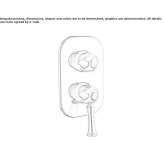 Steel concealed shower faucet with a plate Zalha